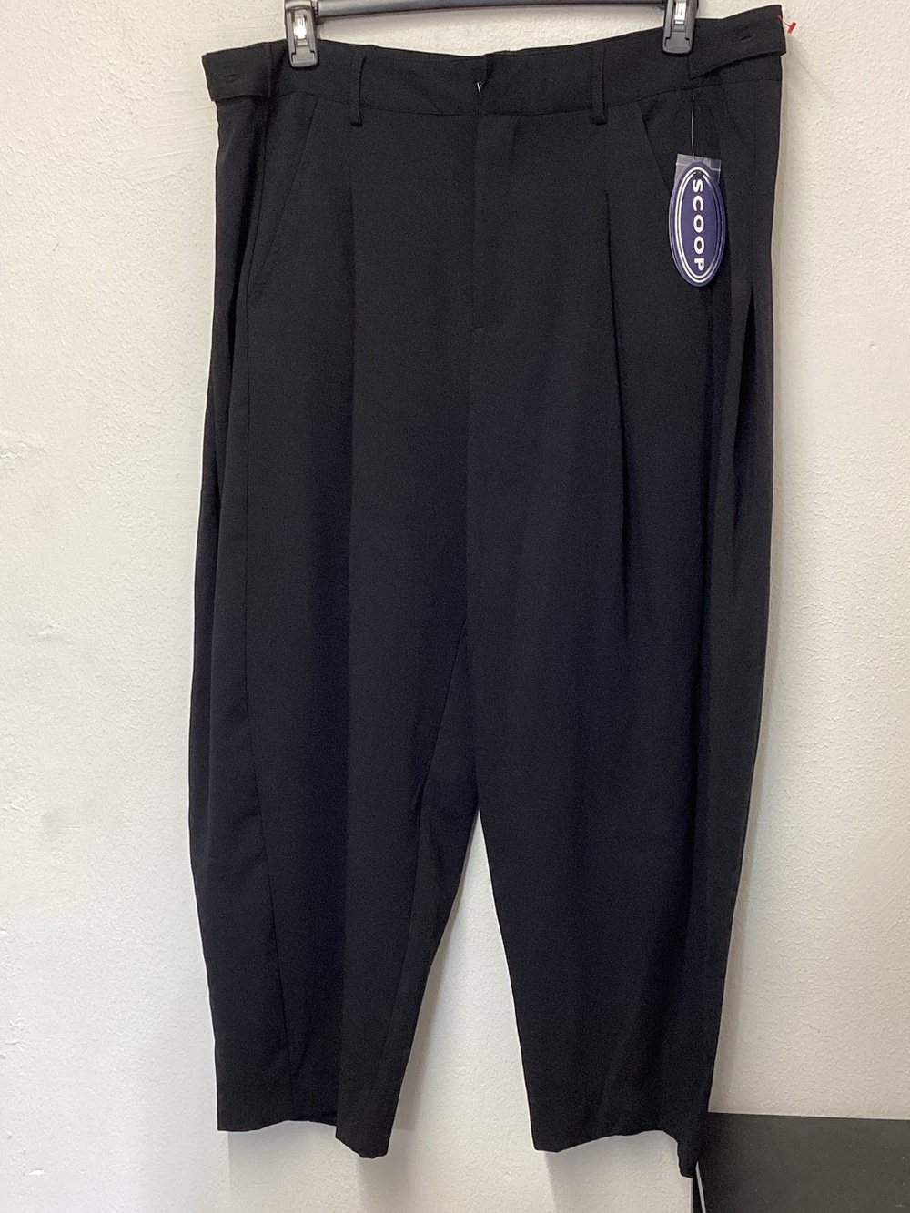 Scoop Black Pleated Trousers for Women
